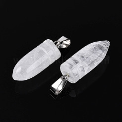 Natural Quartz Crystal Pendants&nbsp;G-N349-16P-09