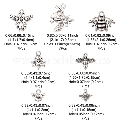 49Pcs 7 Style Tibetan Style Alloy Pendants Sets&nbsp;TIBEP-YW0001-45
