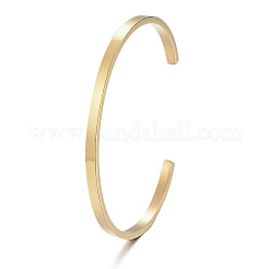 Ion Plating(IP) 304 Stainless Steel Cuff Bangles&nbsp;X-BJEW-K173-02G