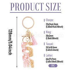 Alloy & Resin Tassel Keychainss&nbsp;AJEW-TADJ0001-20G-06