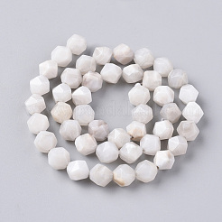Natural White Crazy Lace Agate Beads Strands&nbsp;G-F668-03-8mm