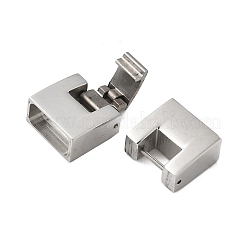 304 Stainless Steel Fold Over Clasps&nbsp;STAS-S185-15P-C