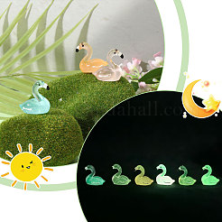 60Pcs 6 Colors Luminous Resin Flamingo Shape Display Ornaments&nbsp;DJEW-CA0001-53