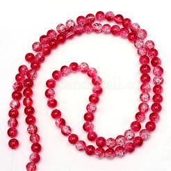 Baking Paint Crackle Glass Bead Strands&nbsp;CCG-S001-6mm-15
