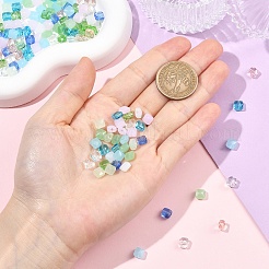 250Pcs 5 Colors Transparent Glass Beads&nbsp;GLAA-YW0005-69