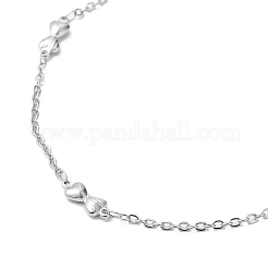 Non-Tarnish 304 Stainless Steel Bowknot Link Chain Necklace&nbsp;NJEW-K249-07P