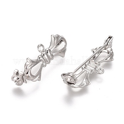 Bowknot Brass Kilt Pins with 1 Loop&nbsp;KK-H738-35P