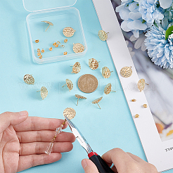 16Pcs Brass Stud Earrings Findings&nbsp;STAS-UN0044-12