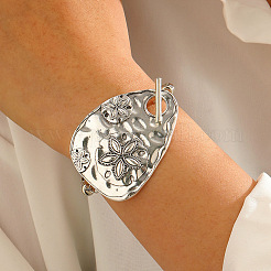Textured Zinc Alloy Link Bracelets&nbsp;WG3CBFC-01