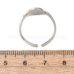 304 Stainless Steel Open Cuff Rings&nbsp;RJEW-P191-03P