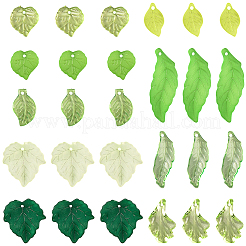 270Pcs 9 Styles Transparent Acrylic Pendants&nbsp;TACR-SC0001-48