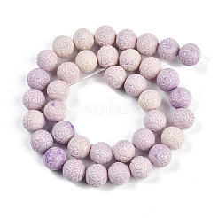 Synthetic Shell Dyed Carved Beads Strands&nbsp;SHEL-K007-12