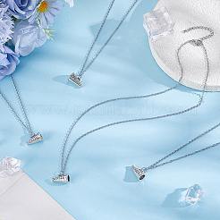 4Pcs Brass Enamel Trumpet Pendant Necklaces for Women&nbsp;NJEW-PH0001-58AS