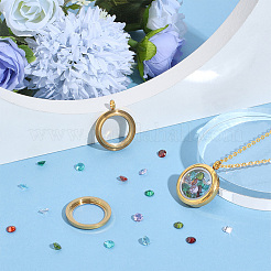 2Pcs 304 Stainless Steel Locket Pendants&nbsp;STAS-BBC0010-33