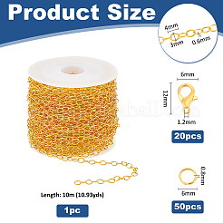 DIY Brass Cable Chains Bracelets Necklaces Making Kits&nbsp;DIY-UN0006-22C