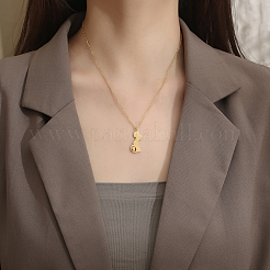 Mother's Day 304 Stainless Steel Mother Child Silhouette Ppregnant Pendant Necklaces for Women&nbsp;AS6922-1