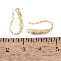 Brass Micro Pave Clear Cubic Zirconia Earring Hooks&nbsp;KK-U008-06G
