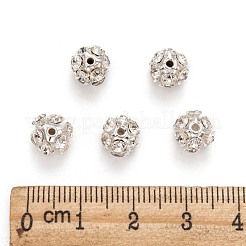 Brass Clear Rhinestone Beads&nbsp;RB-A017-8mm-S