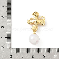 Brass Micro Pave Cubic Zirconia Pendants&nbsp;KK-F905-21G-01