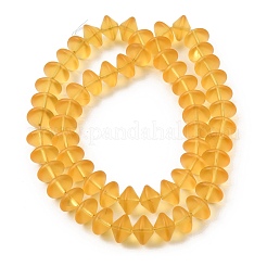 Frosted & Baking Paint Transparent Glass Beads Strands&nbsp;GL-CBA2ED2-03A