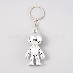Plastic Astronaut Keychains&nbsp;KEYC-WH0024-02P