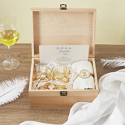 Rectangle Wooden Memory Keepsake Boxes with Lids&nbsp;CON-WH0101-014