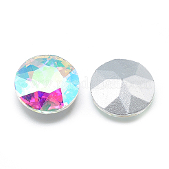Pointed Back Glass Rhinestone Cabochons&nbsp;RGLA-T029-8mm-02