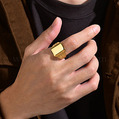 Rectangle 304 Stainless Steel Finger Rings for Men&nbsp;FS-WG80AFC-06