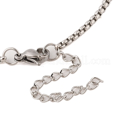 Non-Tarnish Vacuum Plating 304 Stainless Steel Ring Pendant Necklaces&nbsp;NJEW-N055-22B-P