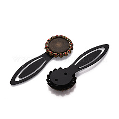 Alloy & Iron Bookmark Cabochon Settings&nbsp;PALLOY-N184-08AB