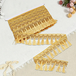 Polyester Tassel Lace Trim Ribbons&nbsp;OCOR-WH20018-67A