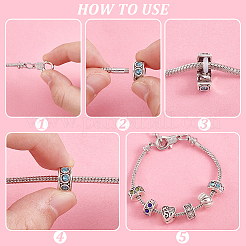 DIY Alloy Heart European Style Bracelet Making Kit&nbsp;DIY-PH0022-01