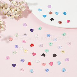 200Pcs 20 Colors Resin Buttons&nbsp;BUTT-AN0001-05