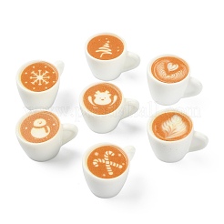 35Pcs 7 Styles Christmas Resin Latte Art Coffee Display Decorations&nbsp;DJEW-CJ0001-34