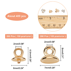 400pcs 4 Style CCB Plastic Cup Pearl Peg Bails Pin Pendants&nbsp;CCB-AR0001-02