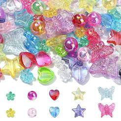 310Pcs 5 Styles Transparent Acrylic Beads&nbsp;MACR-CJ0001-65