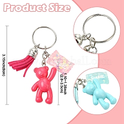 Tassel Bear Acrylic & Resin Keychain&nbsp;KEYC-YW00167-01