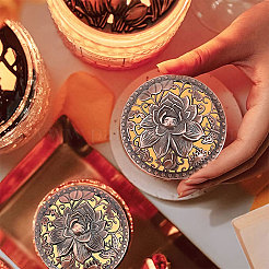 Alloy Incense Burner Cover&nbsp;LS-AJEW-WH0244-03R