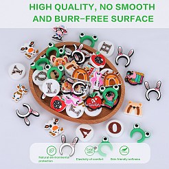 10Pcs Rabbit Ear Silicone Focal Beads&nbsp;SIL-SZ0001-73