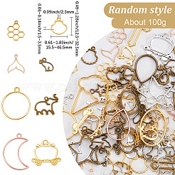 1Bag Tibetan Style Alloy Open Back Bezel Pendants&nbsp;FIND-SP0005-39