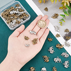 80Pcs 4 Style Tibetan Style Alloy Pendants&nbsp;TIBEP-AR0001-08