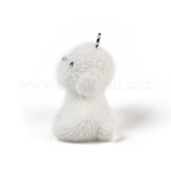Flocking Resin Cute Puppy Pendants&nbsp;MACR-P043-L04
