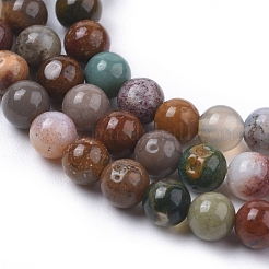 Natural Ocean Jasper Beads Strands&nbsp;G-F668-26-4mm