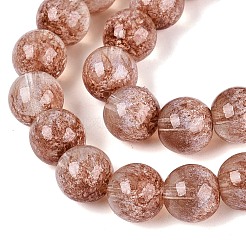 Transparent Half Spray Painted Glass Beads Strands&nbsp;LS-GLAA-Q110-02A-08