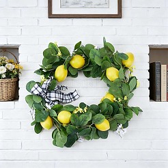 Plastic & Cloth Artificial Lemon Vine&nbsp;DIY-WH0504-970