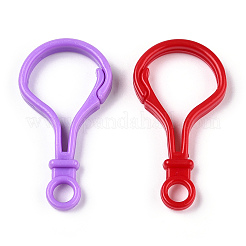 Opaque Solid Color Bulb Shaped Plastic Push Gate Snap Keychain Clasp Findings&nbsp;KY-N022-08