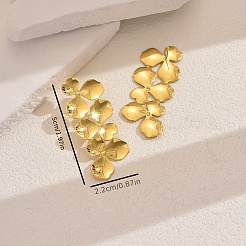Vintage Brass Leaf Stud Earrings&nbsp;QA7919