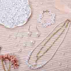 800Pcs 6 Styles ABS Plastic Imitation Pearl Beads&nbsp;KY-SZ0001-62