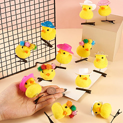 12Pcs 3 Styles Wool with Alligator Hair Clips for Girl&nbsp;PHAR-TA0001-21