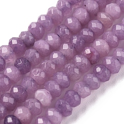 Dyed Natural Malaysia Jade Rondelle Beads Strands&nbsp;G-E316-2x4mm-39